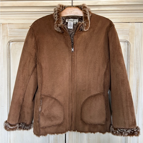 Coldwater Creek Reversible Coat Faux Suede / Faux Shearling size: PS - Picture 2 of 6